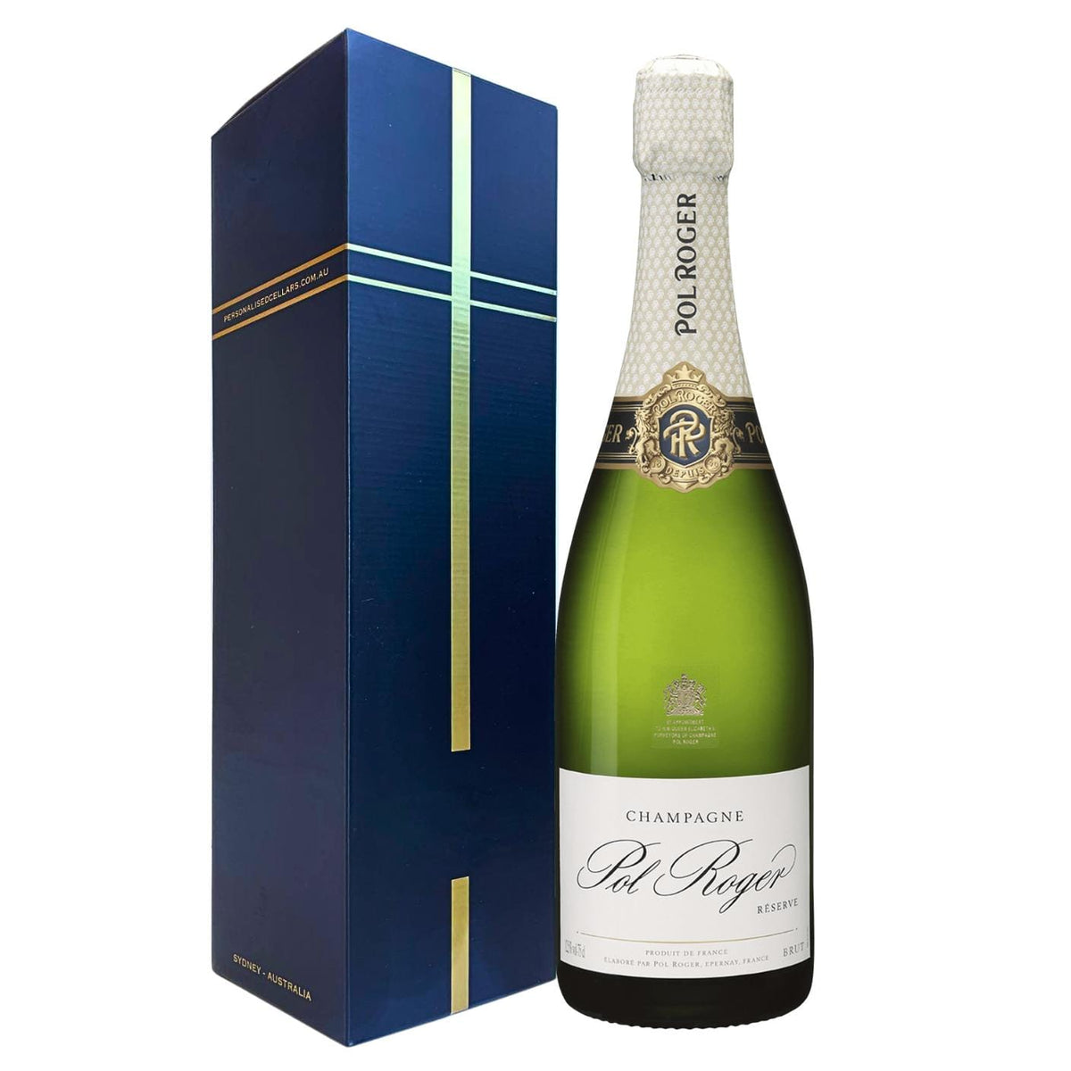Personalised Pol Roger Brut Reserve NV Champagne Gift Box
