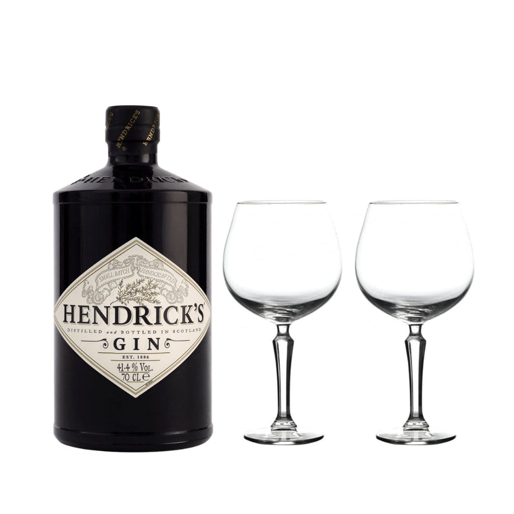 Personalised Hendrick&#39;s Gift Hamper Pack includes 2 Personalised Gin Glasses