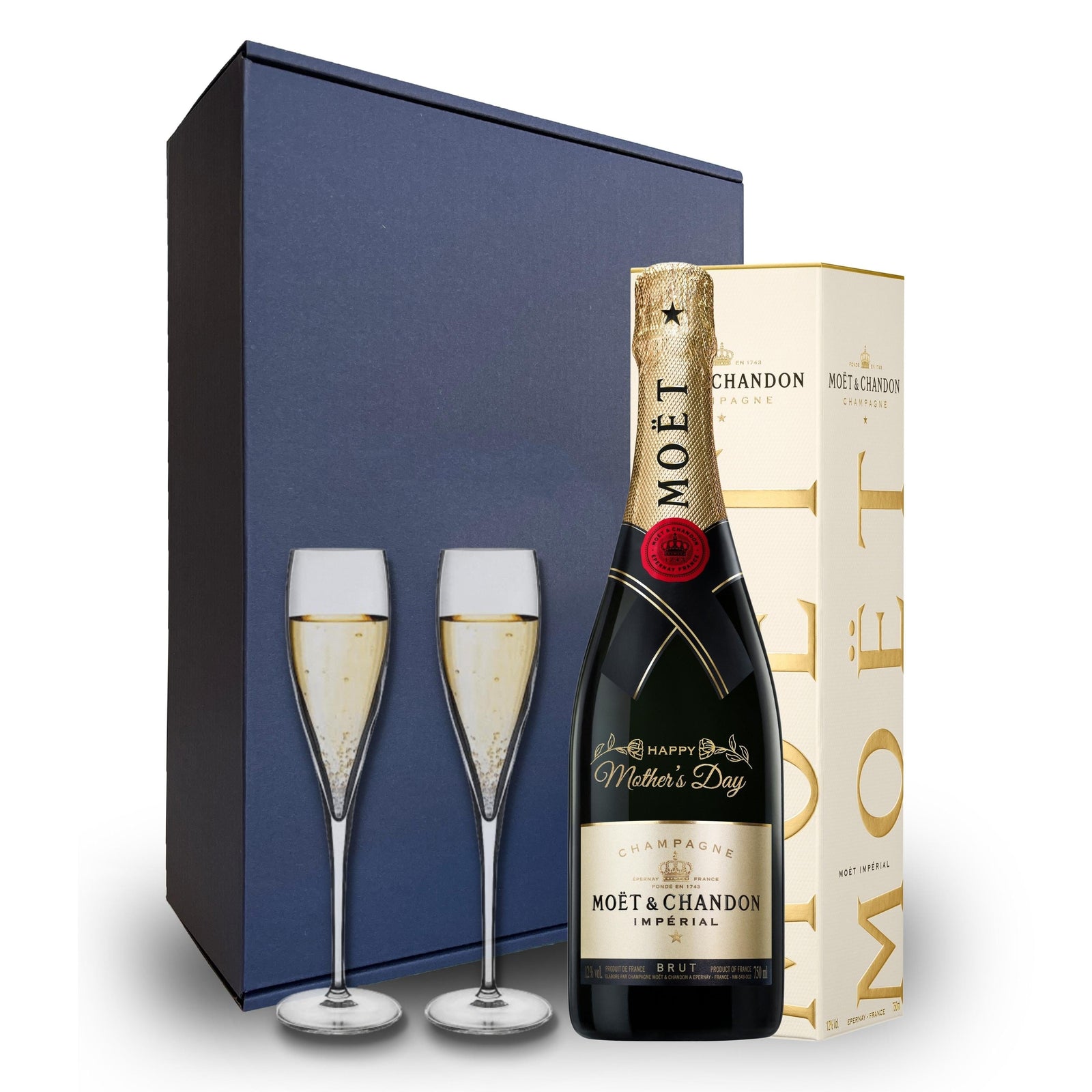 MOTHER'S DAY MOET & CHANDON GIFT HAMPER - Includes 2 Pack Champagne Flutes