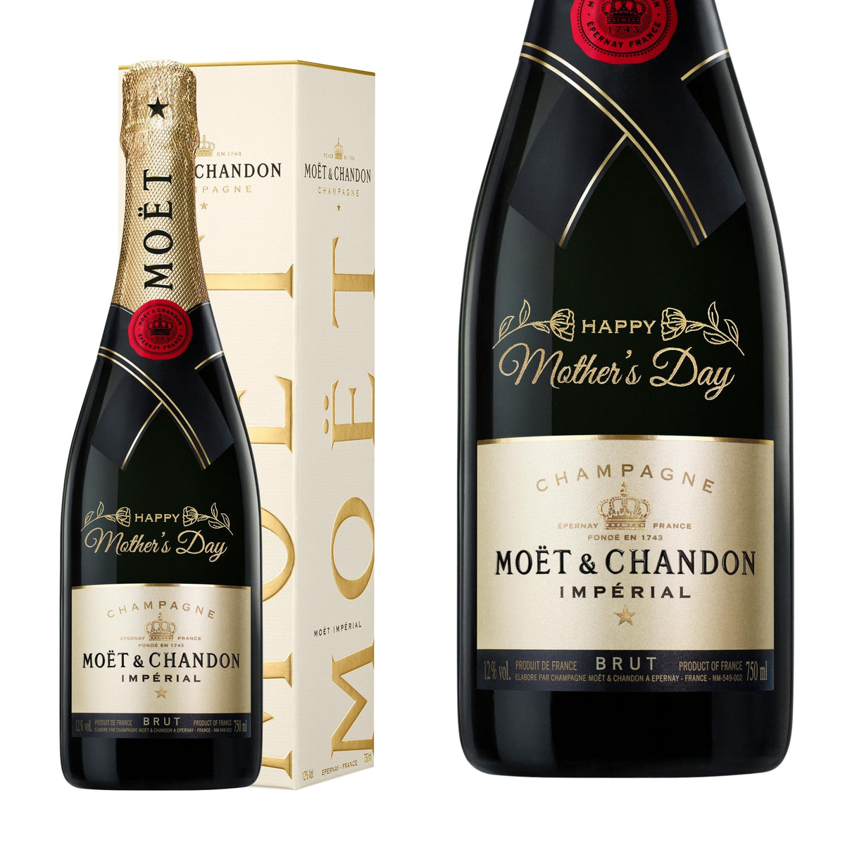 MOTHER&#39;S DAY MOET &amp; CHANDON GIFT HAMPER - Includes 2 Pack Champagne Flutes