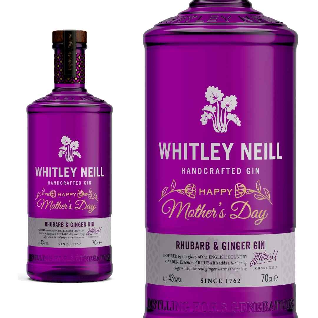 Mother&#39;s Day Whitley Neill Ginger and Rhubarb Gin 43% 700ml