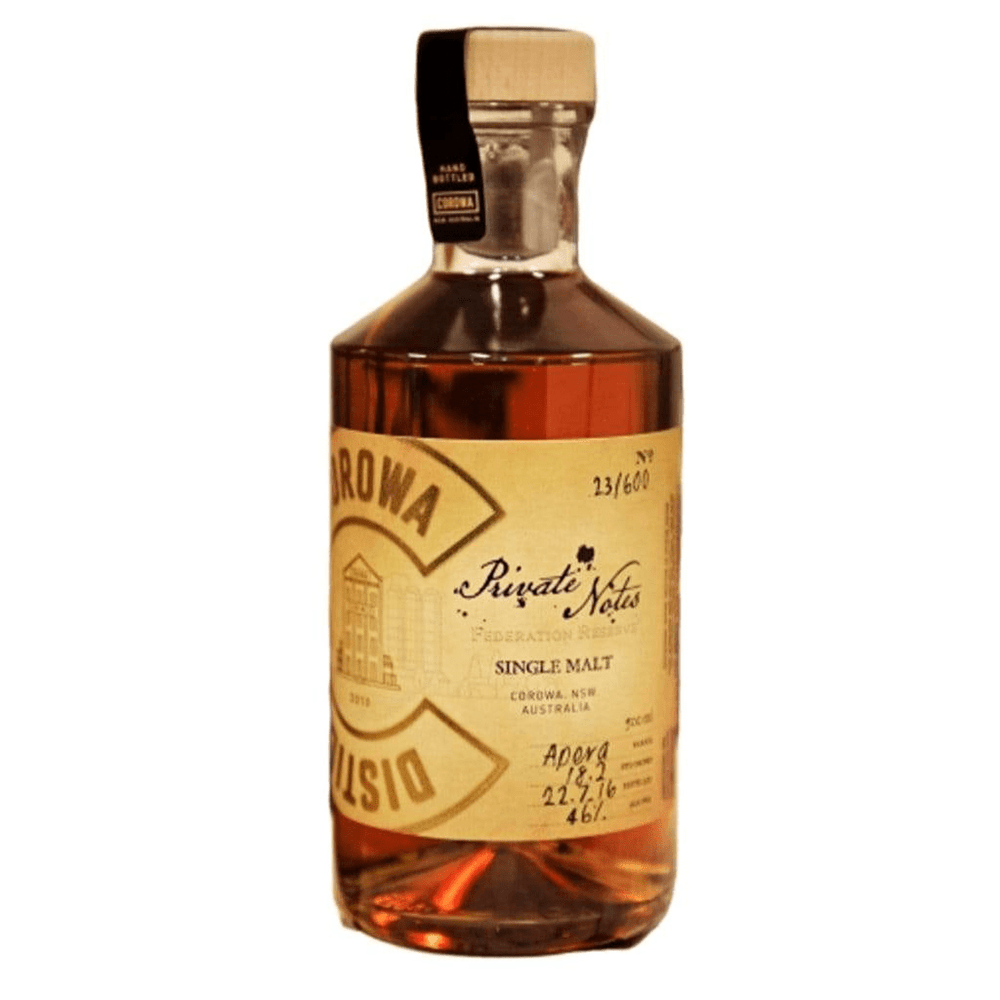 Personalised Corowa &quot;Private Notes&quot; Sherry Cask 500ml 46%