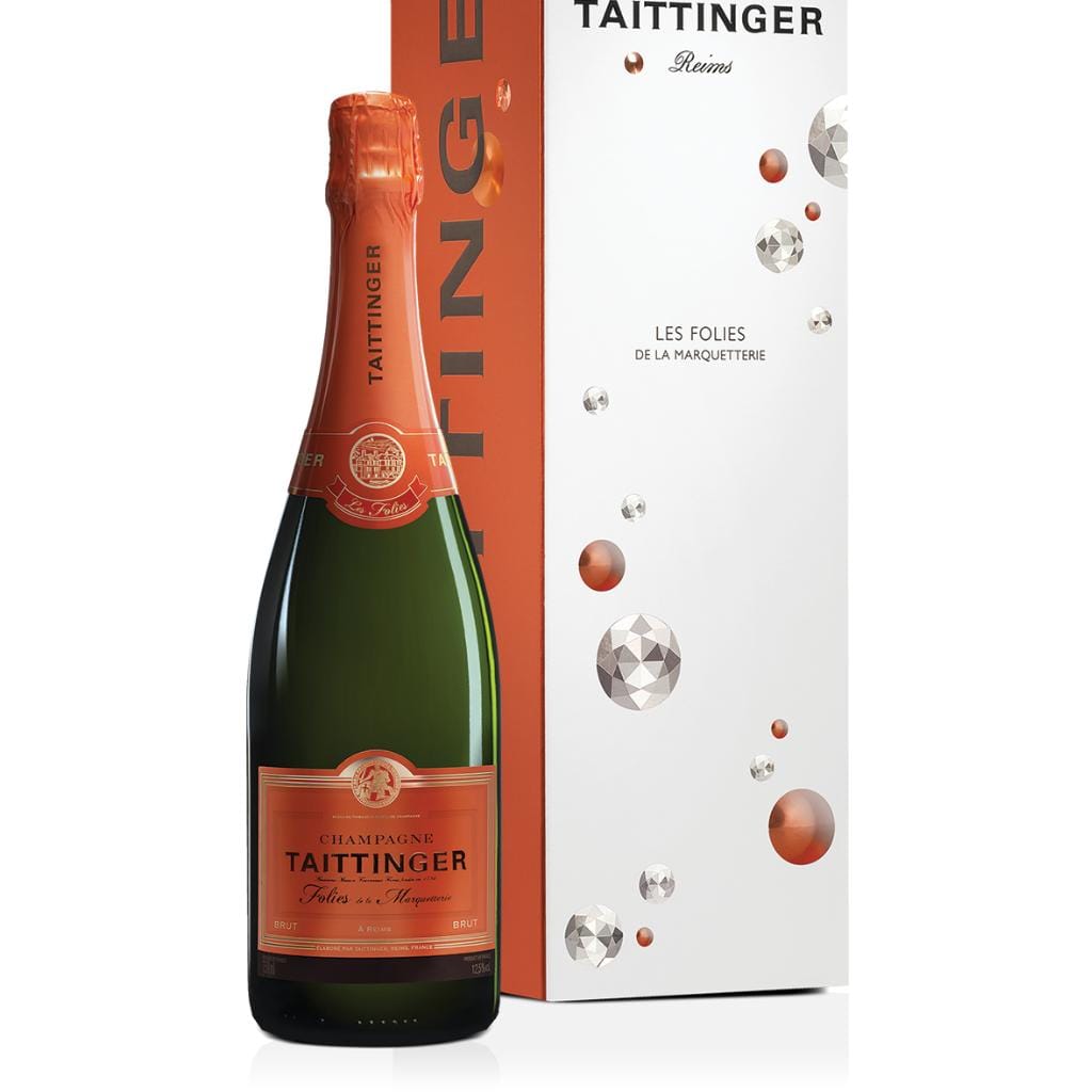 Personalised Champagne Taittinger Les Folies de La Marquetterie NV 12.5% 750ml Gift Boxed