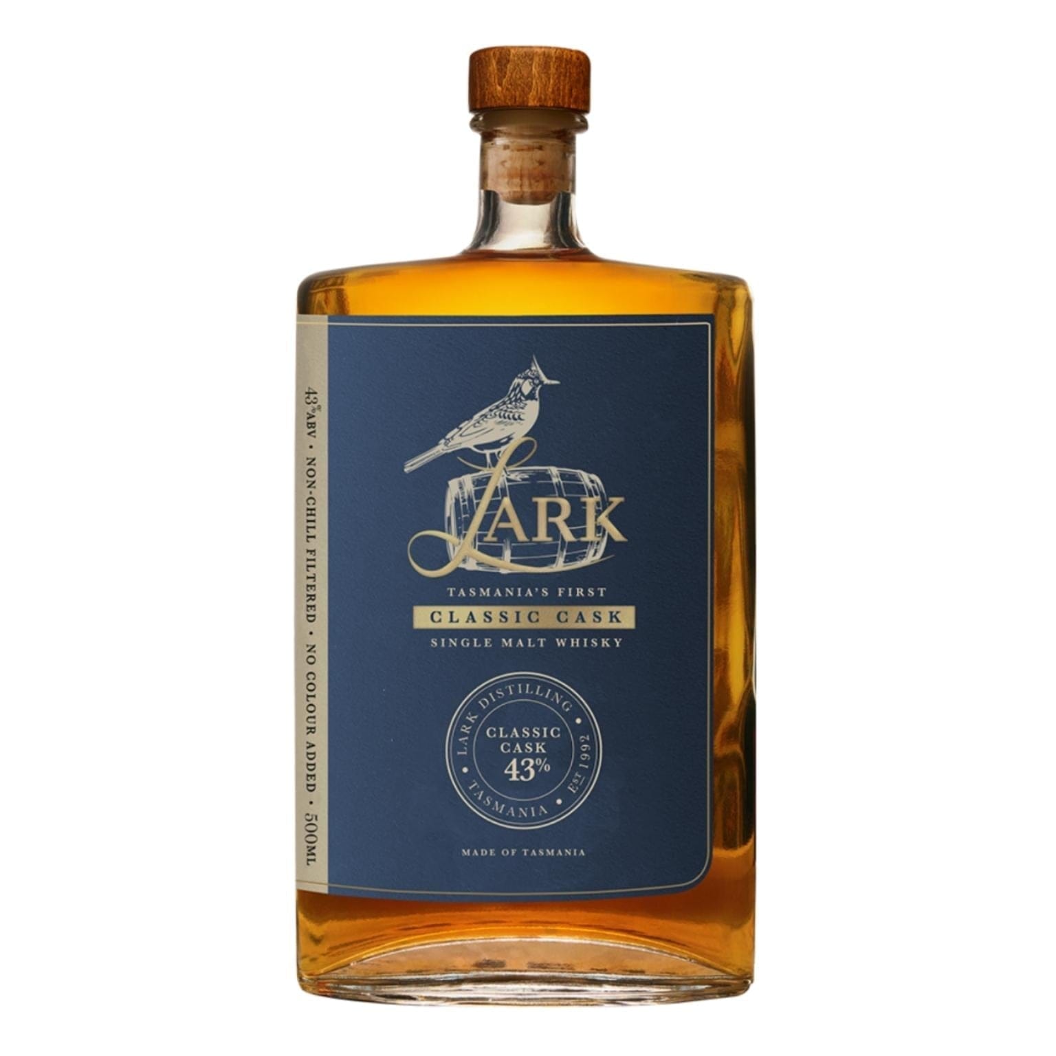 Personalised Lark Distillery Classical Cask Whisky 43% 500ml
