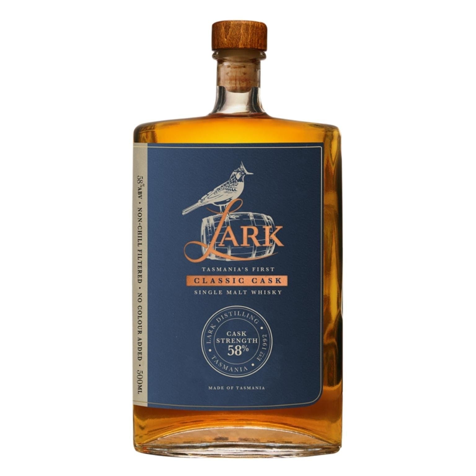 Personalised Lark Distillery Cask Strength Whisky 58% 500ml