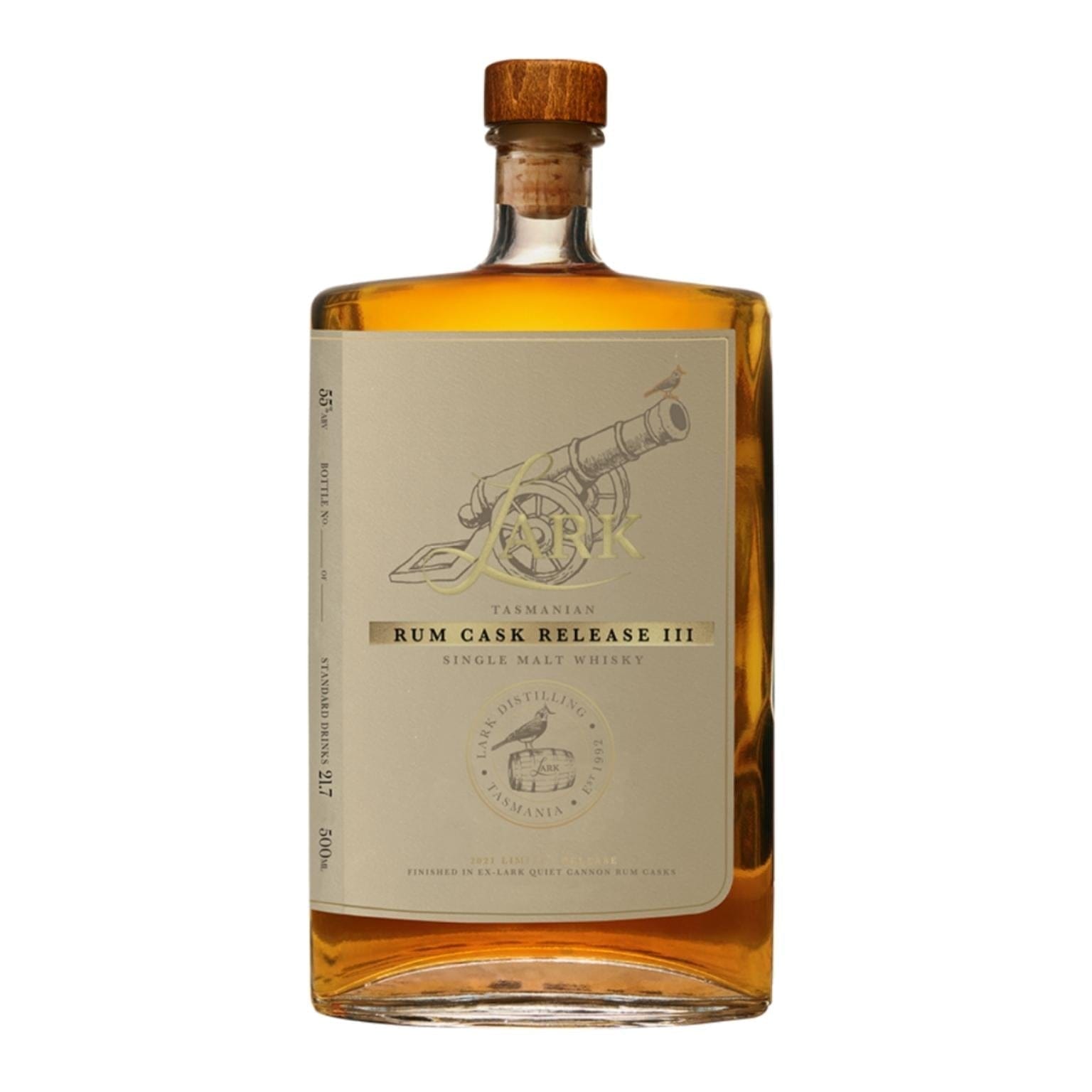 Personalised Lark Distillery Rum Cask III 55% 500ml