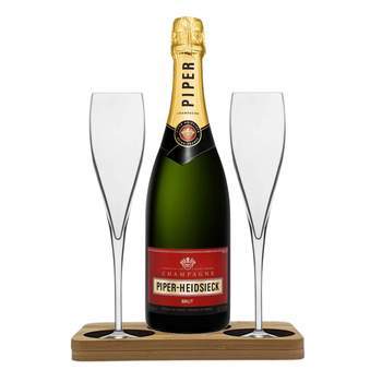 Personalised Piper-Heidsieck Brut Champagne Gift Hamper Pack - Box includes Presentation Stand and 2 Fine Crystal Champagne Flutes