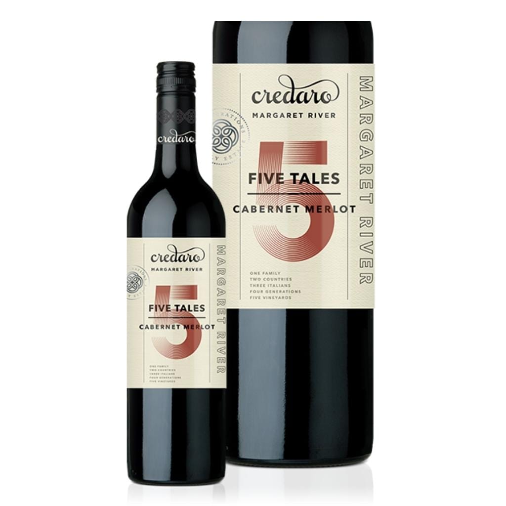 Personalised Credaro Five Tales Cabernet Merlot 14% 750ML