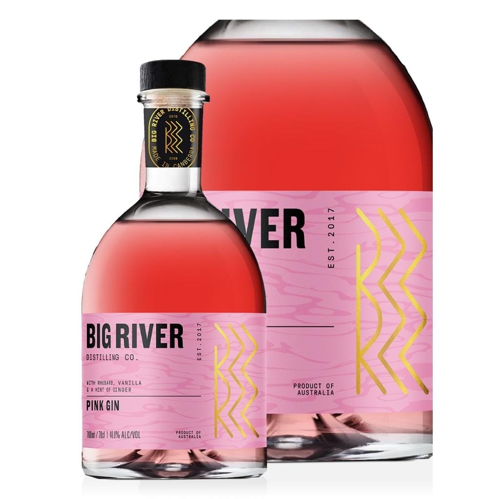 Personalised Big River Distilling Co. Pink Gin 40% 700ml