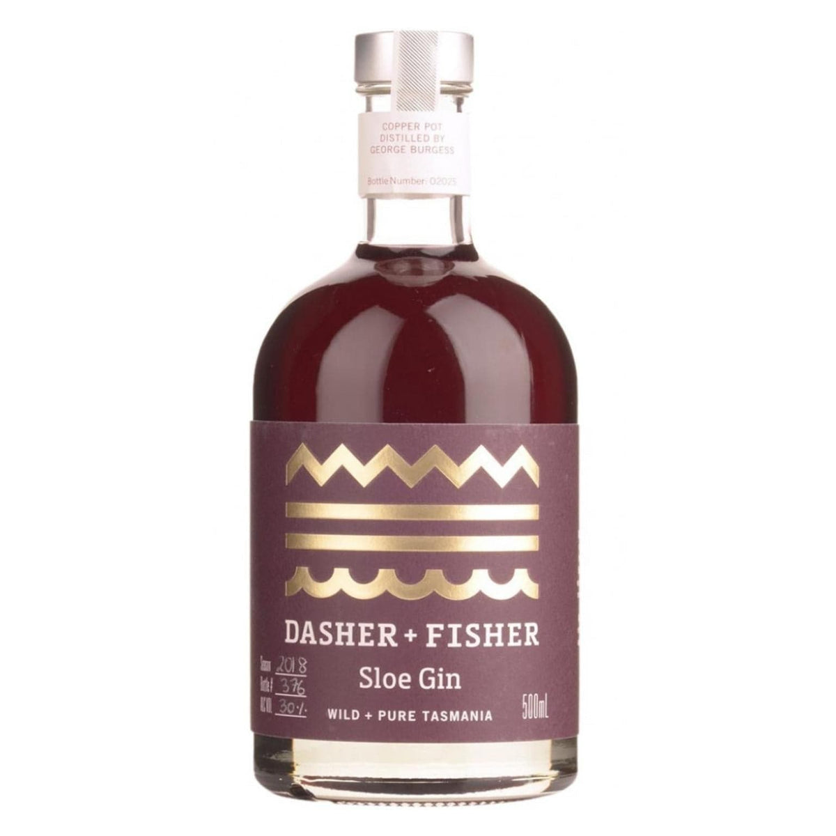 PERSONALISED DASHER &amp; FISHER SLOE GIN 500ML