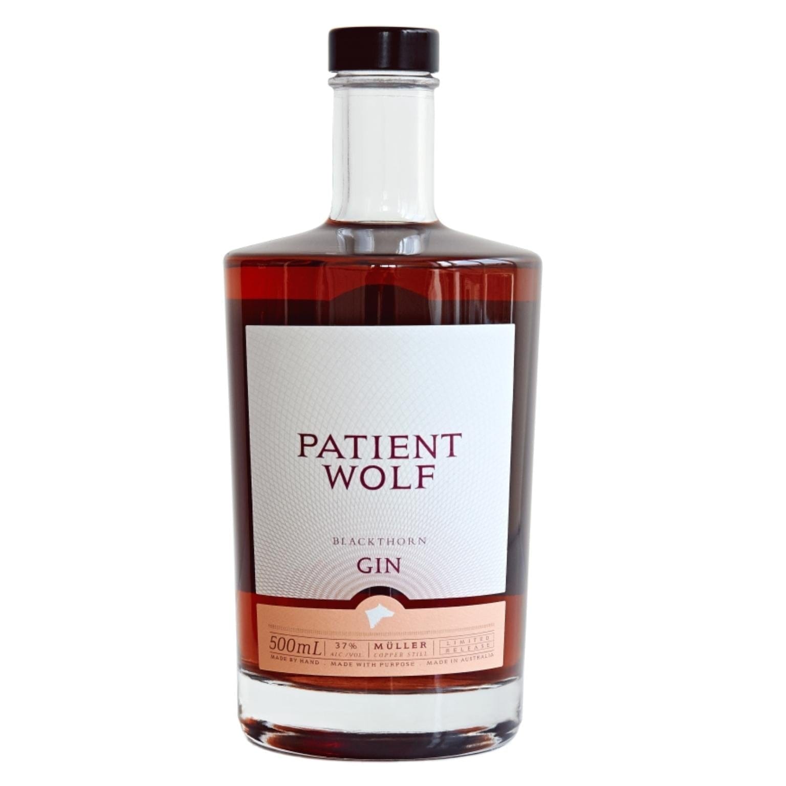 PERSONALISED PATIENT WOLF BLACKTHORN GIN 37% 500ML