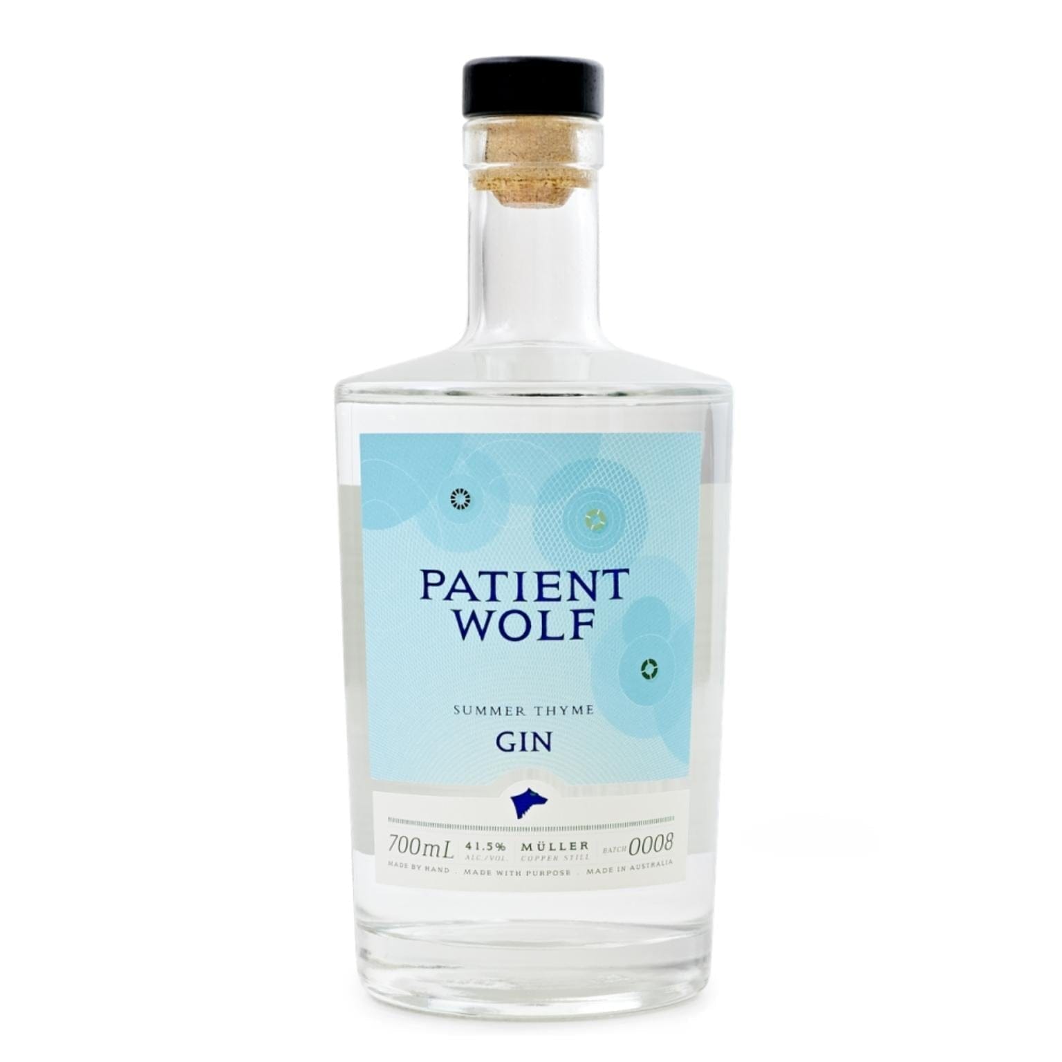 PERSONALISED PATIENT WOLF SUMMER THYME GIN 700ML